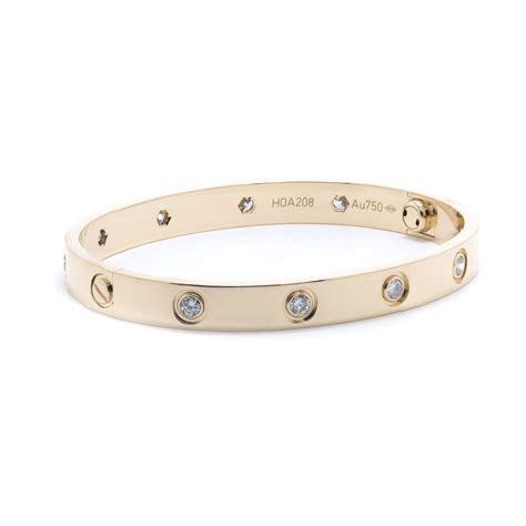 10 diamond cartier love bracelet|cartier love bracelet price euros.